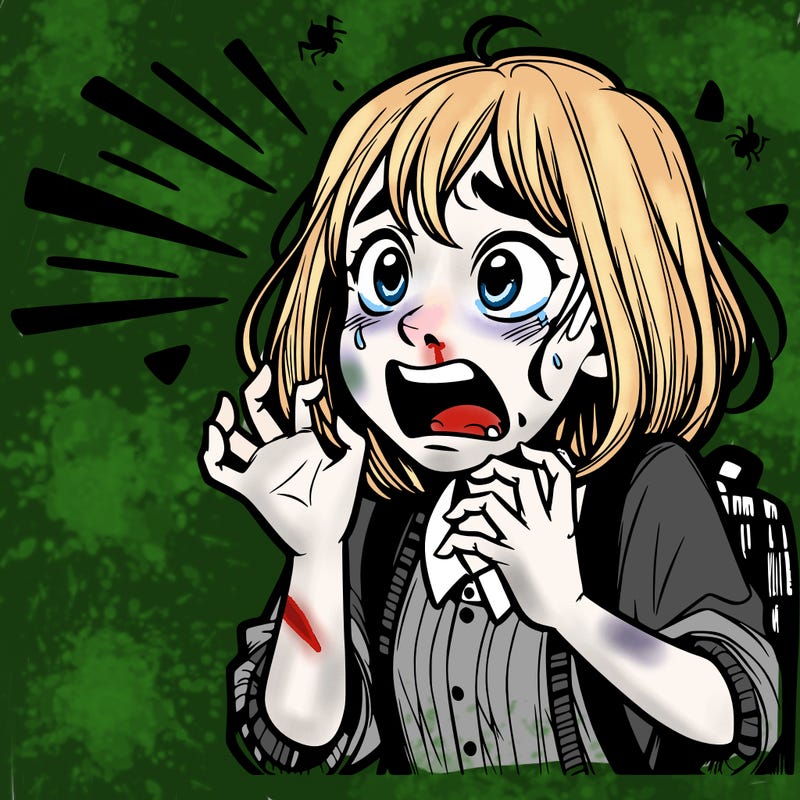 realistic girl freaking out