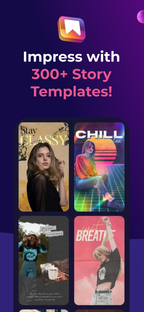 Boost App Social - A showcase of over 300 aesthetic and professional Instagram story templates from the Boost App Social toolkit