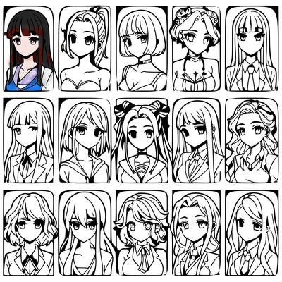 girls that look diffrent anime