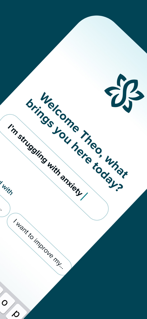 SonderMind app welcome screen asking what brings you here today with an option for anxiety selected