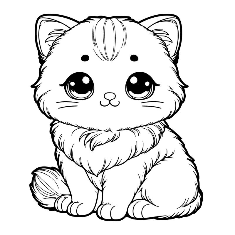 realistic  cute cat