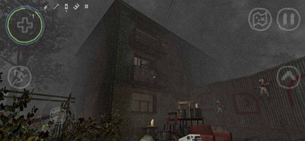 Soviet Project: Horror game - Eerie night scene of a Soviet apartment building in the horror game Soviet Project