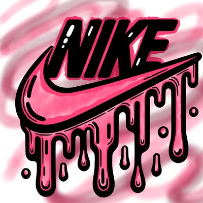 dripping nike logo