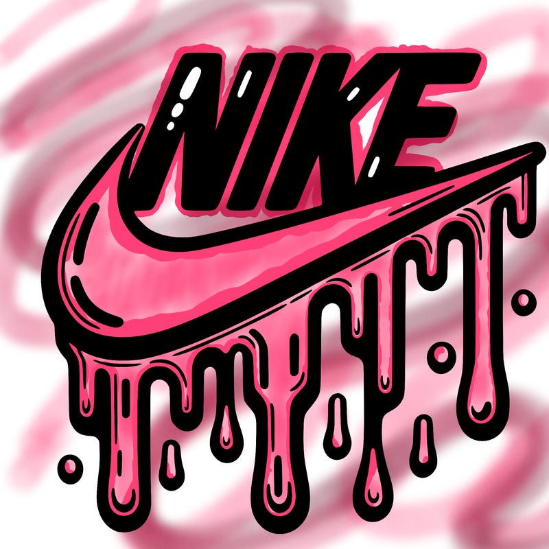 dripping nike logo