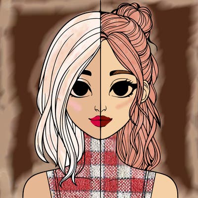 realistic girl split