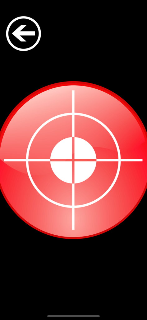 2 B Fast Pro - Red circular target with a white crosshair for vision and reaction speed training