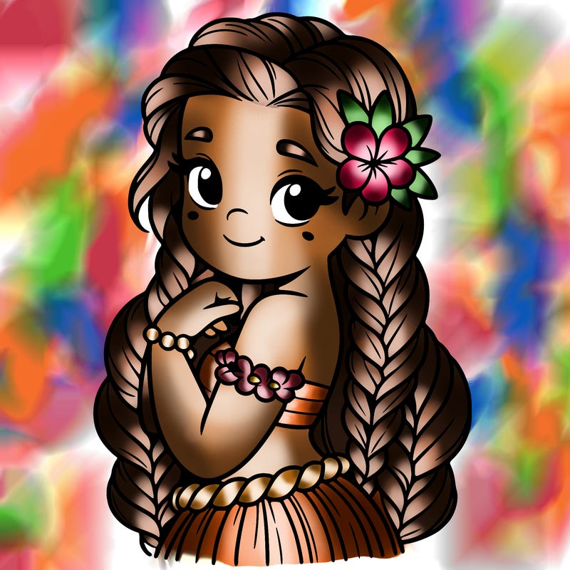hawaiian girl with braids