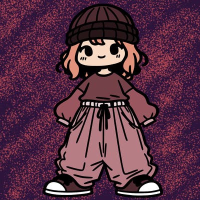 girl with baggy clothes