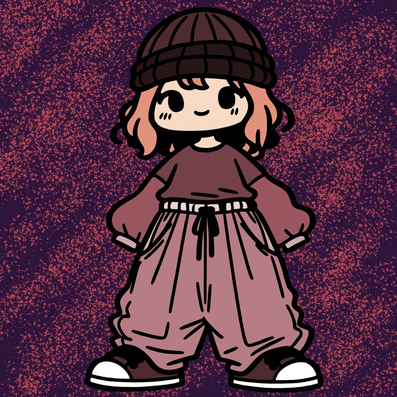 girl with baggy clothes