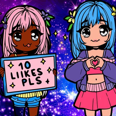 girl holding a sign that says 10 likes pls