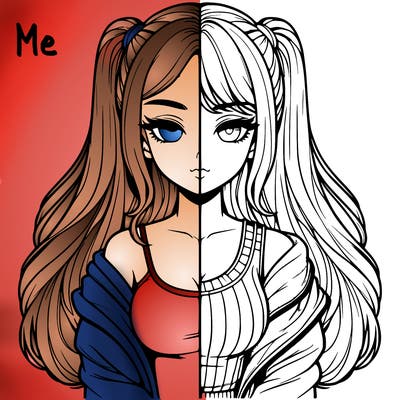 realistic girl split