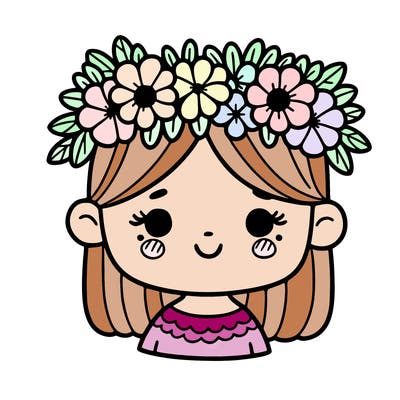 girl with flowers crown