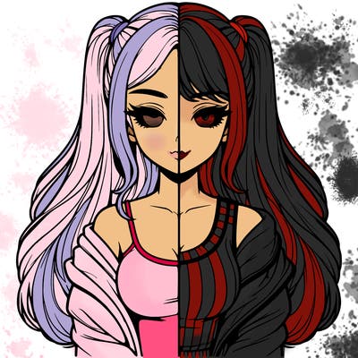 realistic girl split