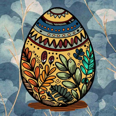 a detailed and realistic easter egg