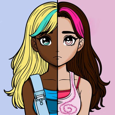 realistic girl split