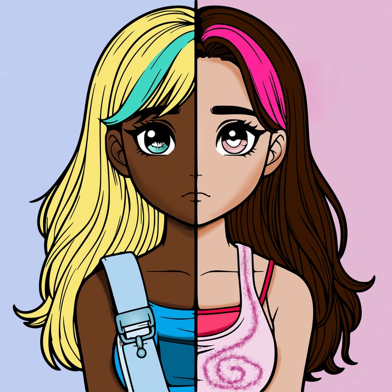 realistic girl split