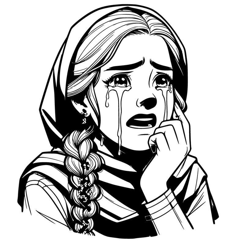 realistic crying girl
