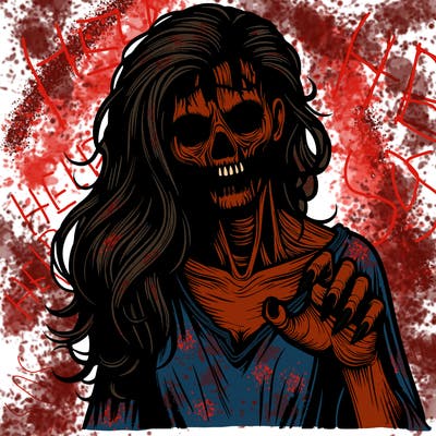 realistic horror woman