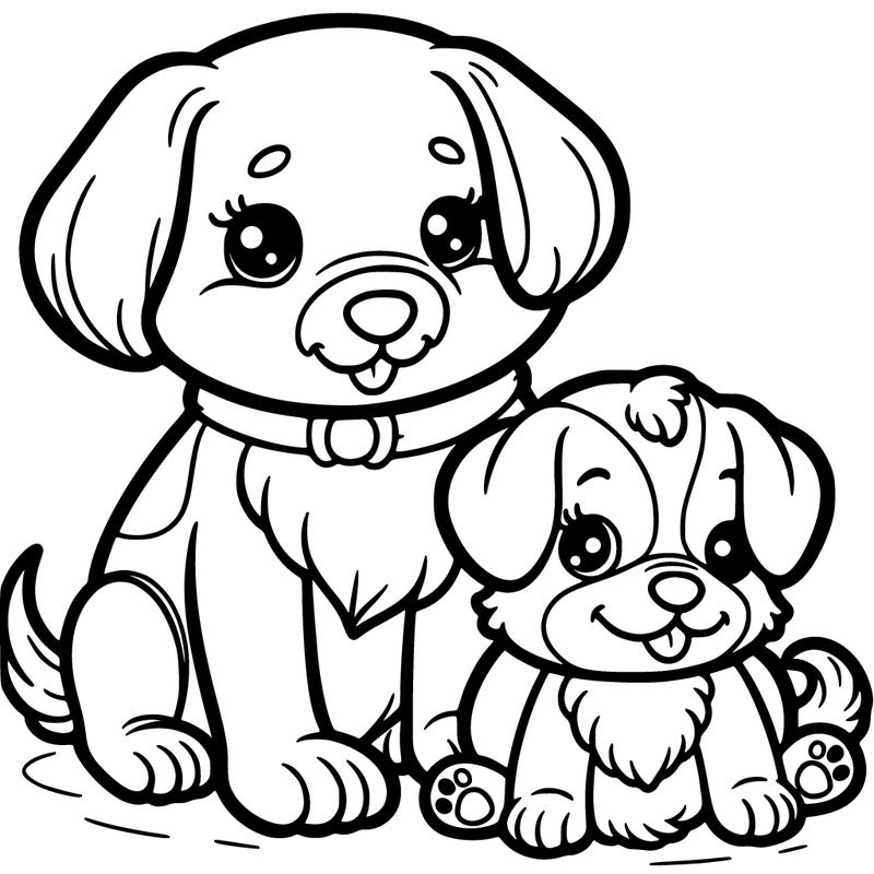 a puppy with her mum