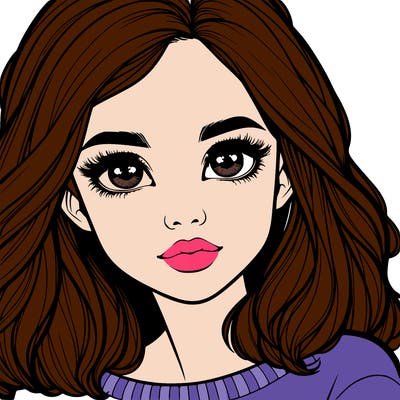 realistic girl whith cute eyes
