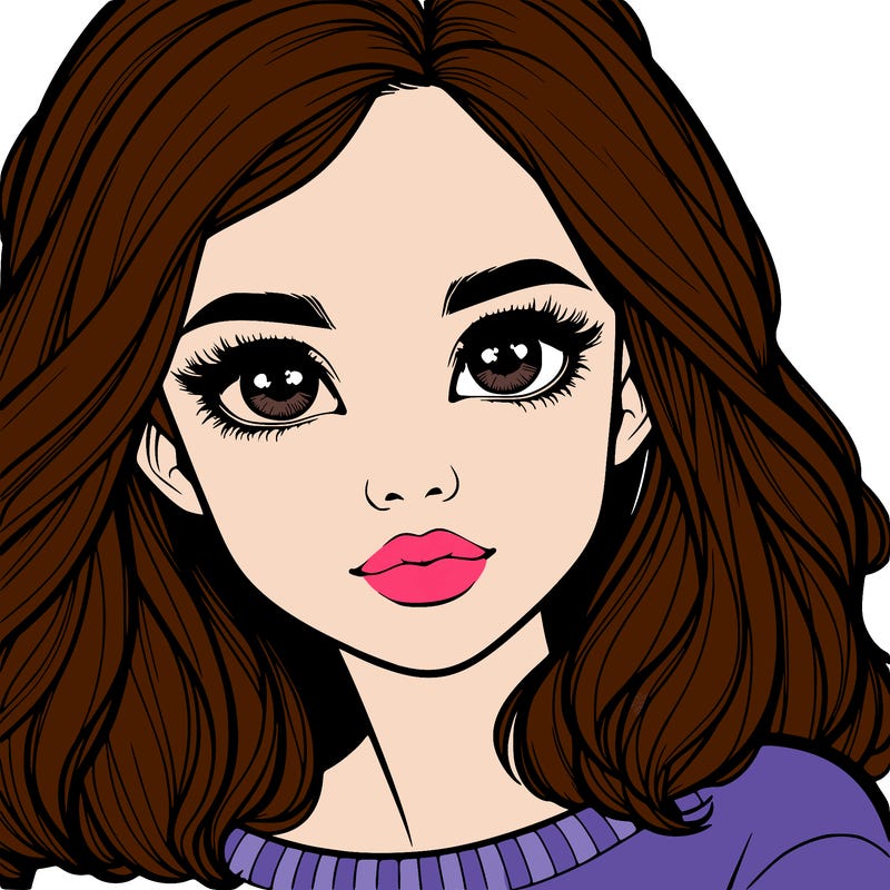 realistic girl whith cute eyes