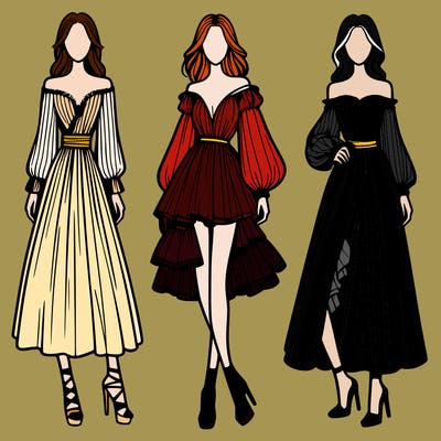 fashion models dresses