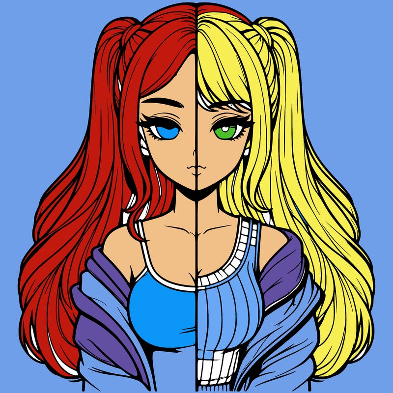 realistic girl split