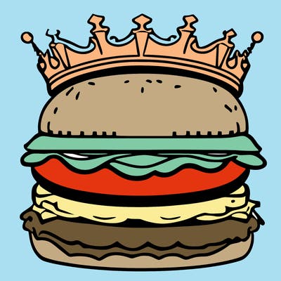 burger with crown