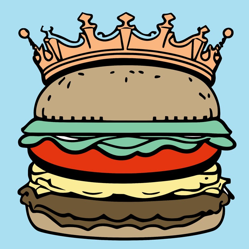 burger with crown