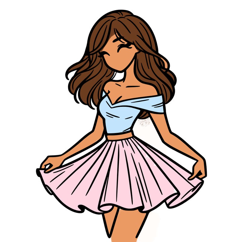woman in skirt