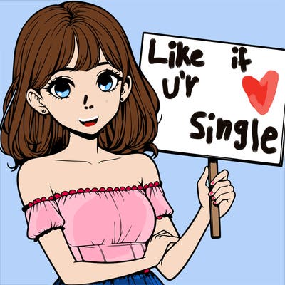 realistic pretty girl holding blank sign