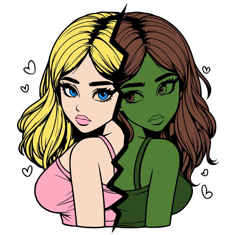 realistic girl split