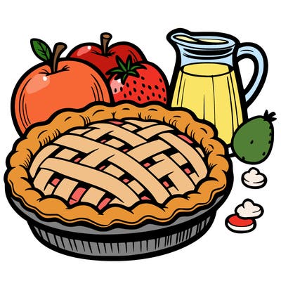 a pie of food
