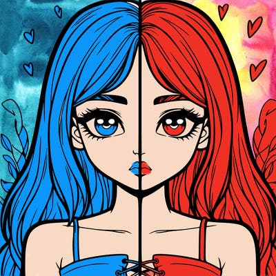 realistic girl split