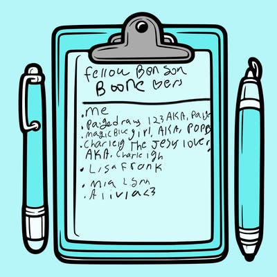 blank clip board with pen