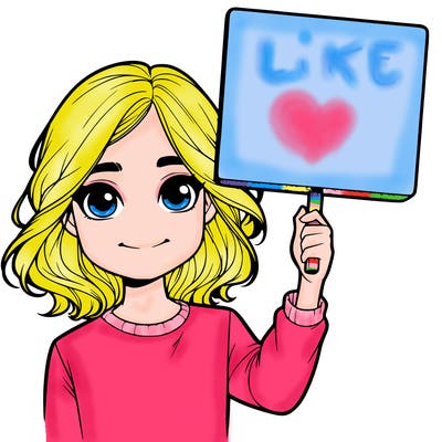 realistic girl holding up a sign