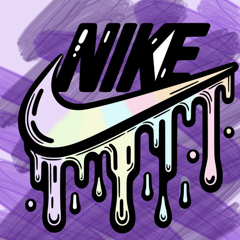 dripping nike logo