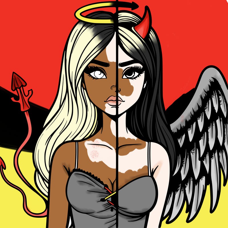 devil vs angel realistic girl