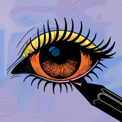 eye drawing pencil