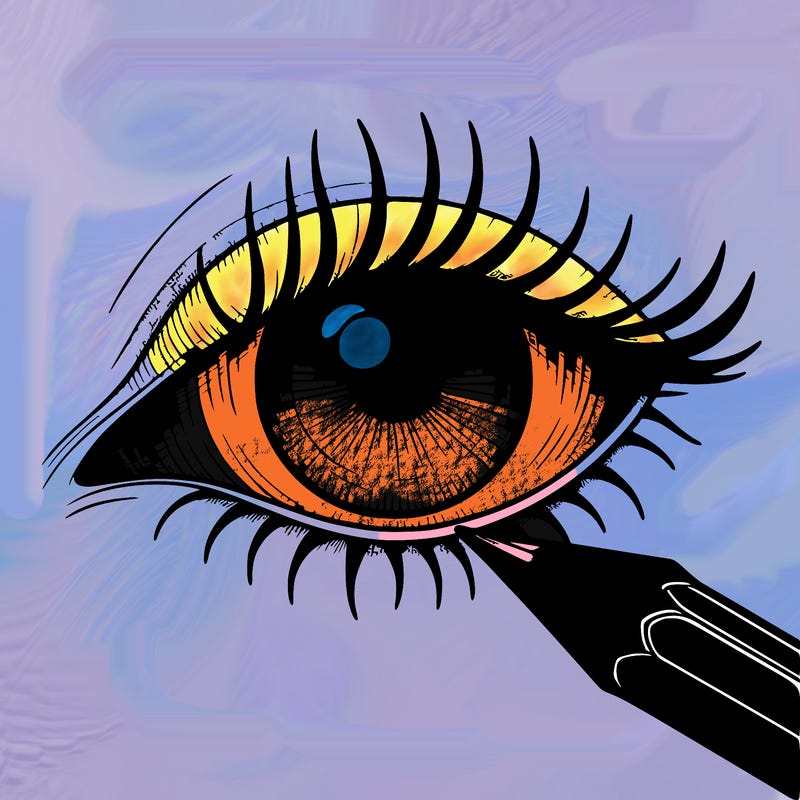 eye drawing pencil