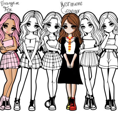 a group of girls realistic