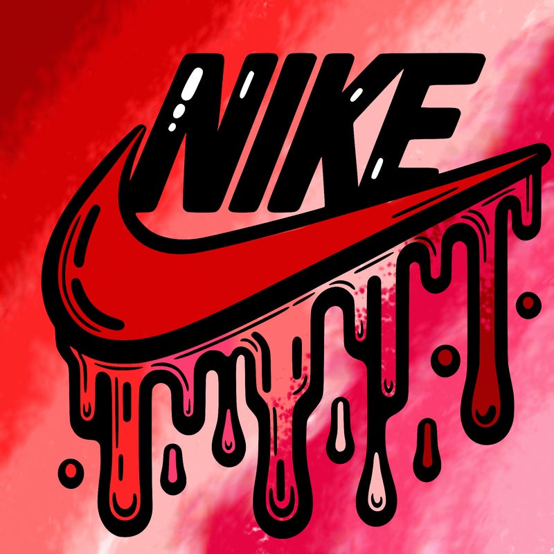 dripping nike logo