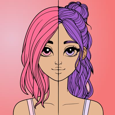 realistic girl split