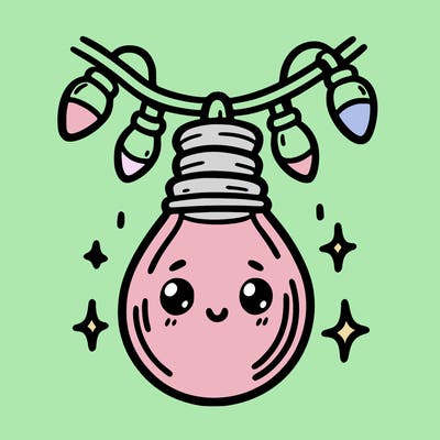 small bulb of a garland