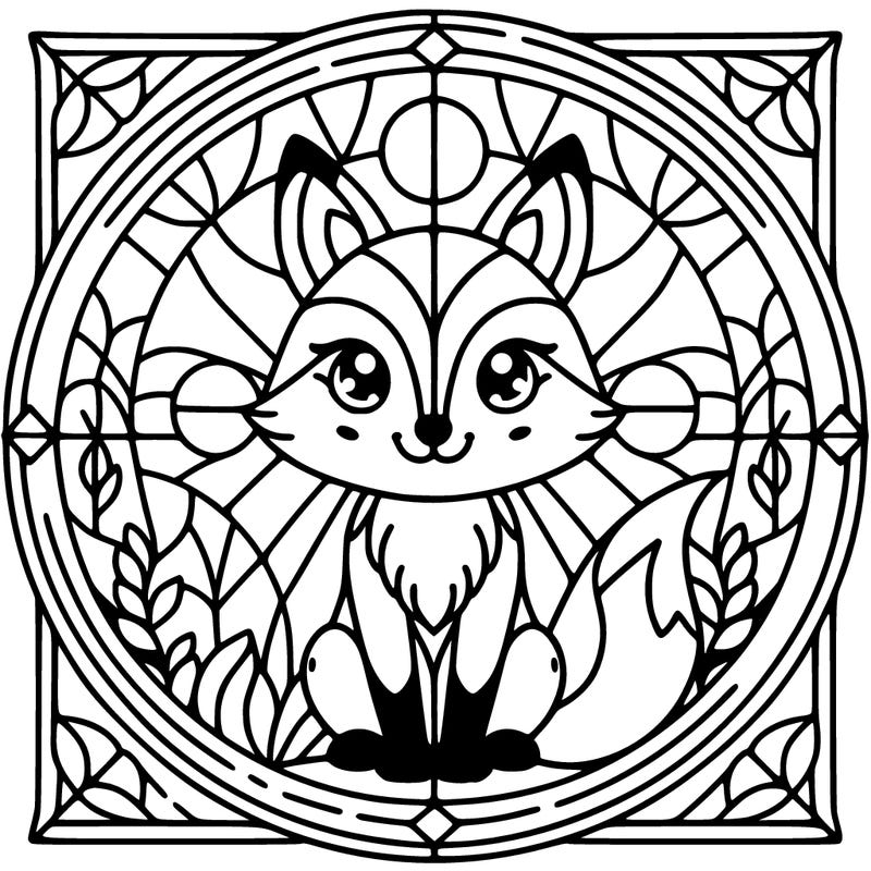 foxstained glass window