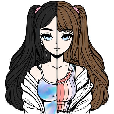 realistic girl split