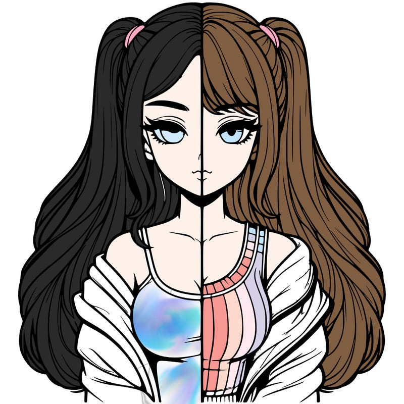 realistic girl split