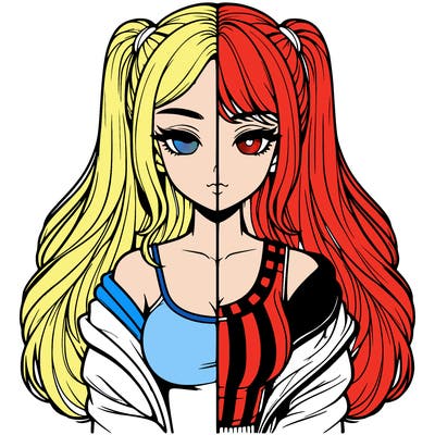 realistic girl split