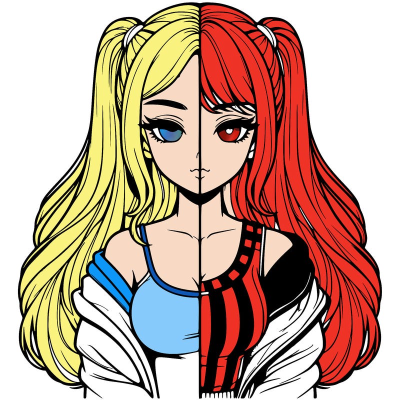 realistic girl split