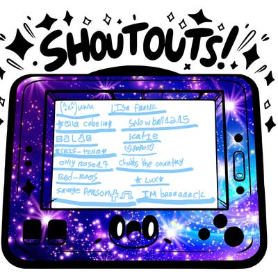 blank canvas that says above it shoutouts